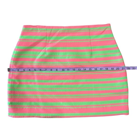 TRINA TURK NWT Size 10 High Rise Rico Striped Jacquard Mini Skirt Pink/Green - Picture 12 of 16